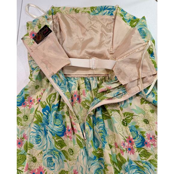 Plenty Frock by Tracy Reese Floral 100% Silk Strapless Dress Sz 6 - Picture 5 of 12